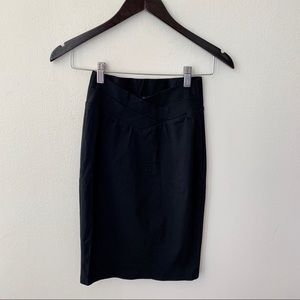High Waisted Black Pencil Skirt